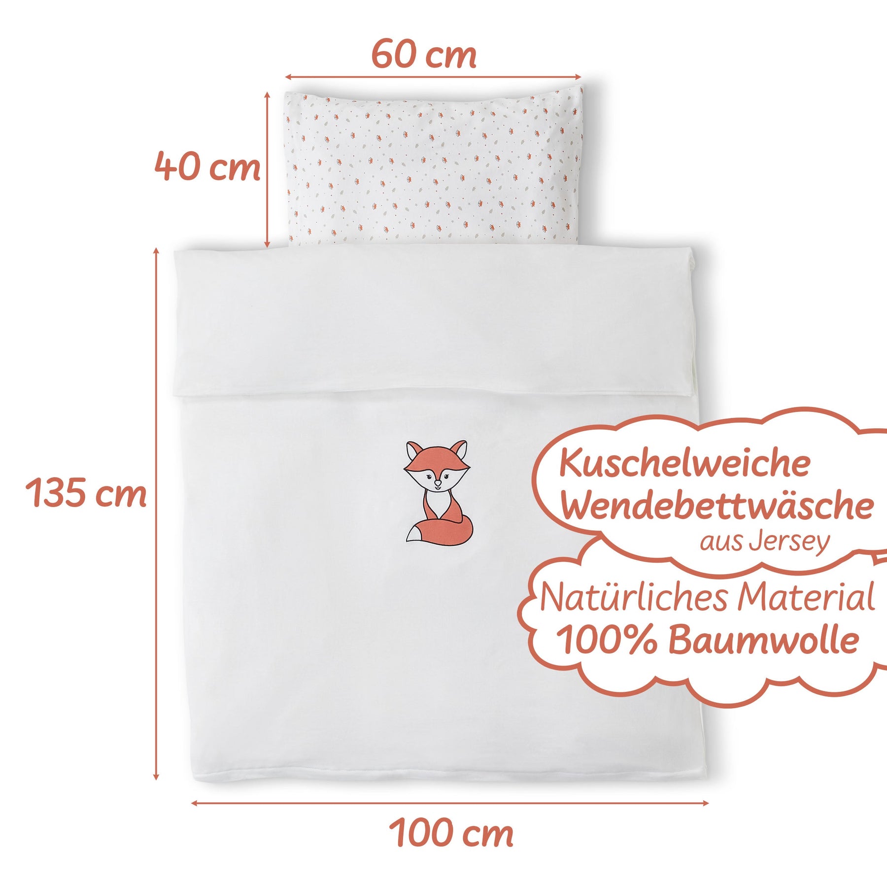 Premium Kids | | Koru – Motiv Fuchs Deutschland GmbH Gesticktes Kinderbettwäsche Koru